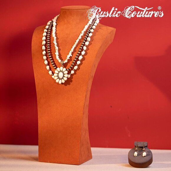 Rustic Couture's Western Jewelry Set for Women Cowgirl Vintage Western Necklace - Picture 3 of 6